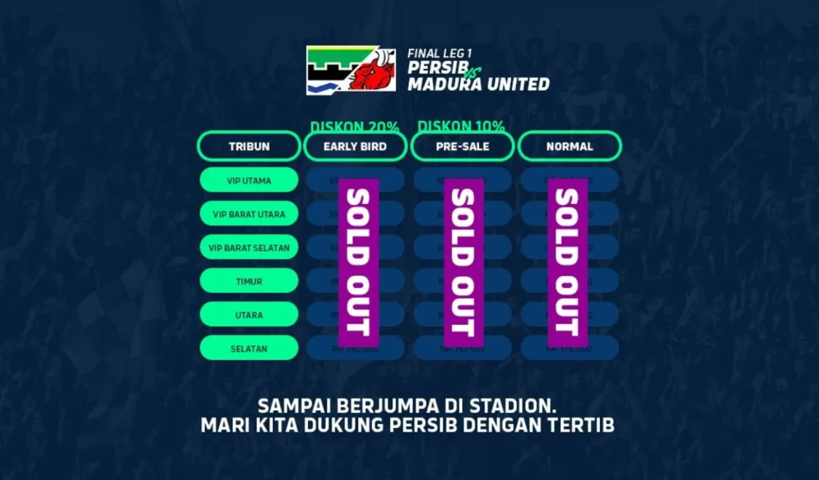 tiket persib vs madura united