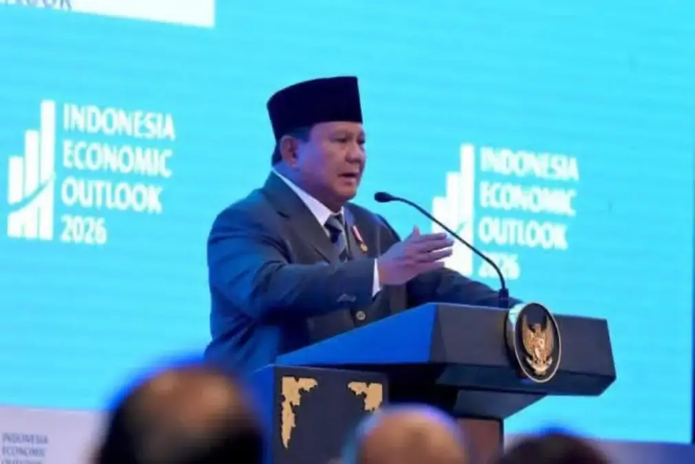 Hadiri Indonesia Economic Outlook 2026, Presiden Prabowo Tegaskan Keberhasilan Swasembada Beras Pemaparan