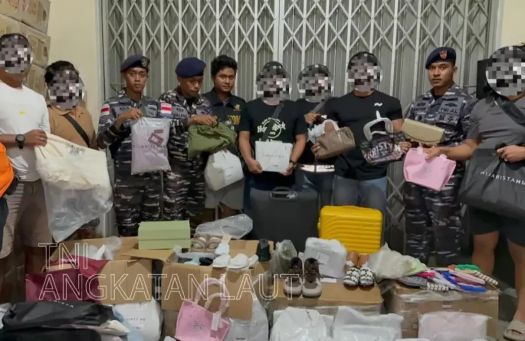 TNI AL dan Bea Cukai Gagalkan Penyelundupan Barang Branded dari Malaysia di Nunukan Digagalkan