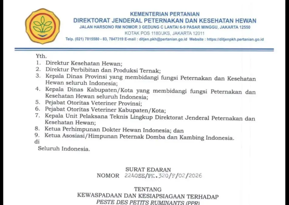 Surat Edaran Baru Kementan Bikin Peternak Waspada, Ini Penyakit yang Ditakuti di Peternakan Edaran